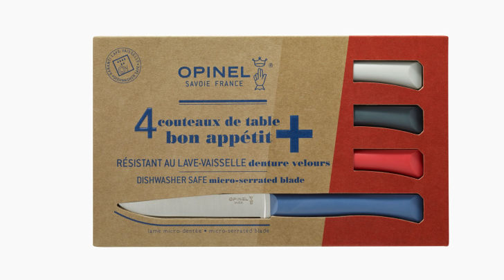 Coffret de 4 couteaux de table Bon Appétit + Primo (Couleurs panachées)