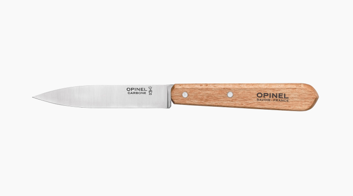 Opinel 2-Piece N0102 Paring Knife Set, 3.875 X90 Carbon Plain Blades,  Beechwood Handles - KnifeCenter - 001222