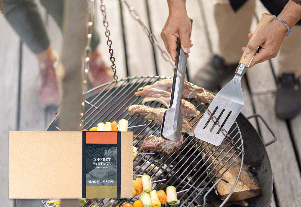 Un tablier Tuffery et un set Barbecue Opinel