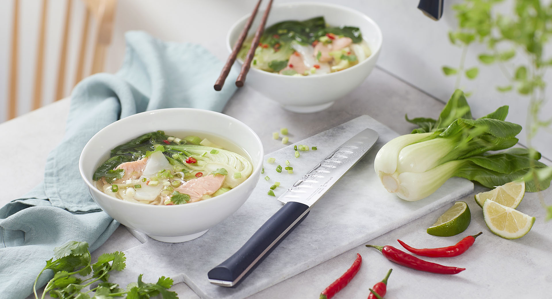 Recette - Bouillon asiatique aux légumes croquants en vidéo 