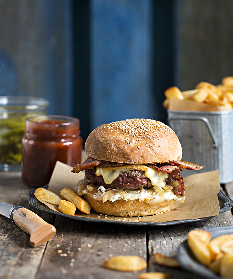 Recette burger savoyard maison Opinel